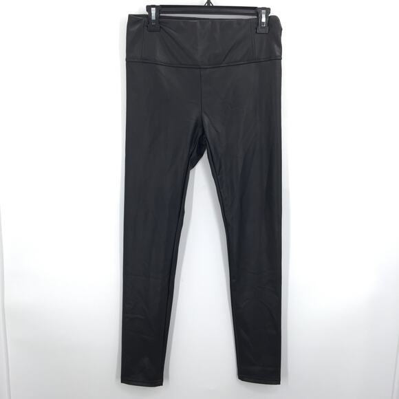 BP Faux Leather Perfect Control Leggings Pants High Rise Black LARGE NWT - Picture 2 of 3